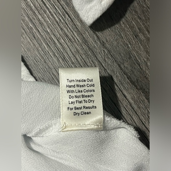 blu pepper White 3/4 Sleeve Blouse w Lacy Trim - Size Juniors Large - Picture 12 of 12